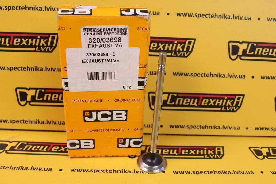 Клапан випускний JCB 3CX, 3CX Super, 4CX DieselMax (320/03698, 320/03616) - ORG