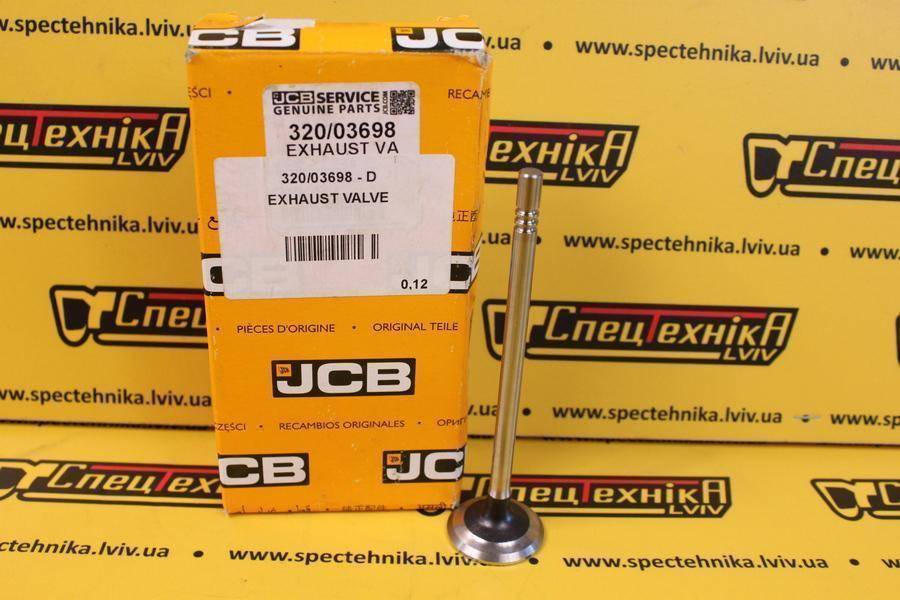 Клапан выпускной JCB 3CX, 3CX Super, 4CX Dieselmax (320/03698, 320/03616) - ORG