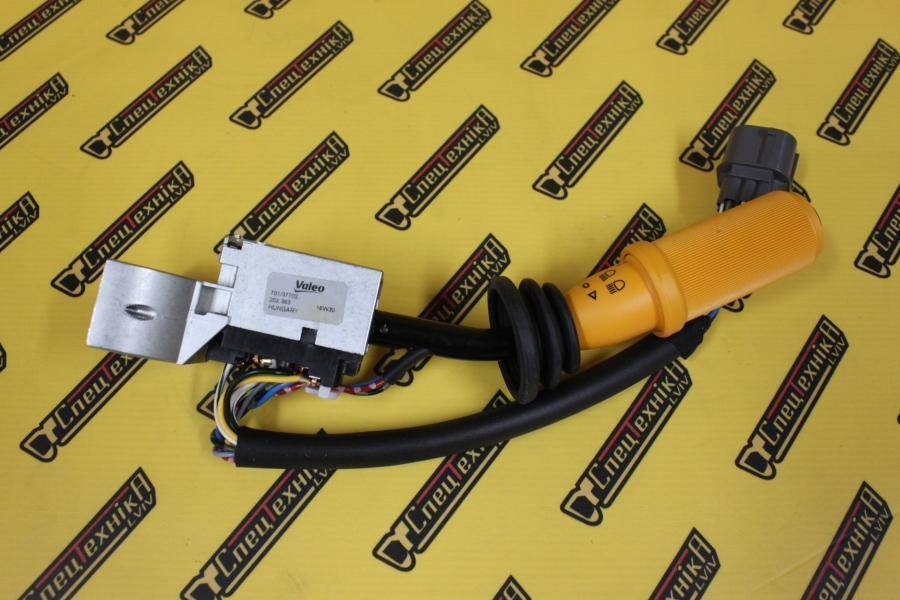 Подрулевой переключатель поворотов/щетки JCB 3CX 4CX до 2001 желтый (701/37702) - VALEO