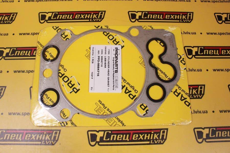 Прокладка ГБЦ Liebherr D904/D906 D914/D916 D924/D26 металева (9884716)