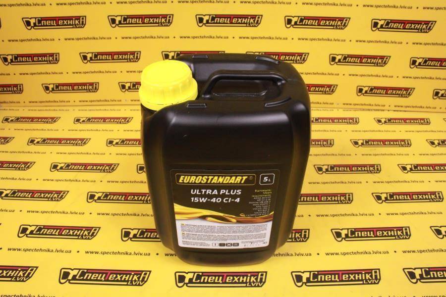Моторное масло Eurostandart ULTRA PLUS 15W-40 CІ-4 - 5л.