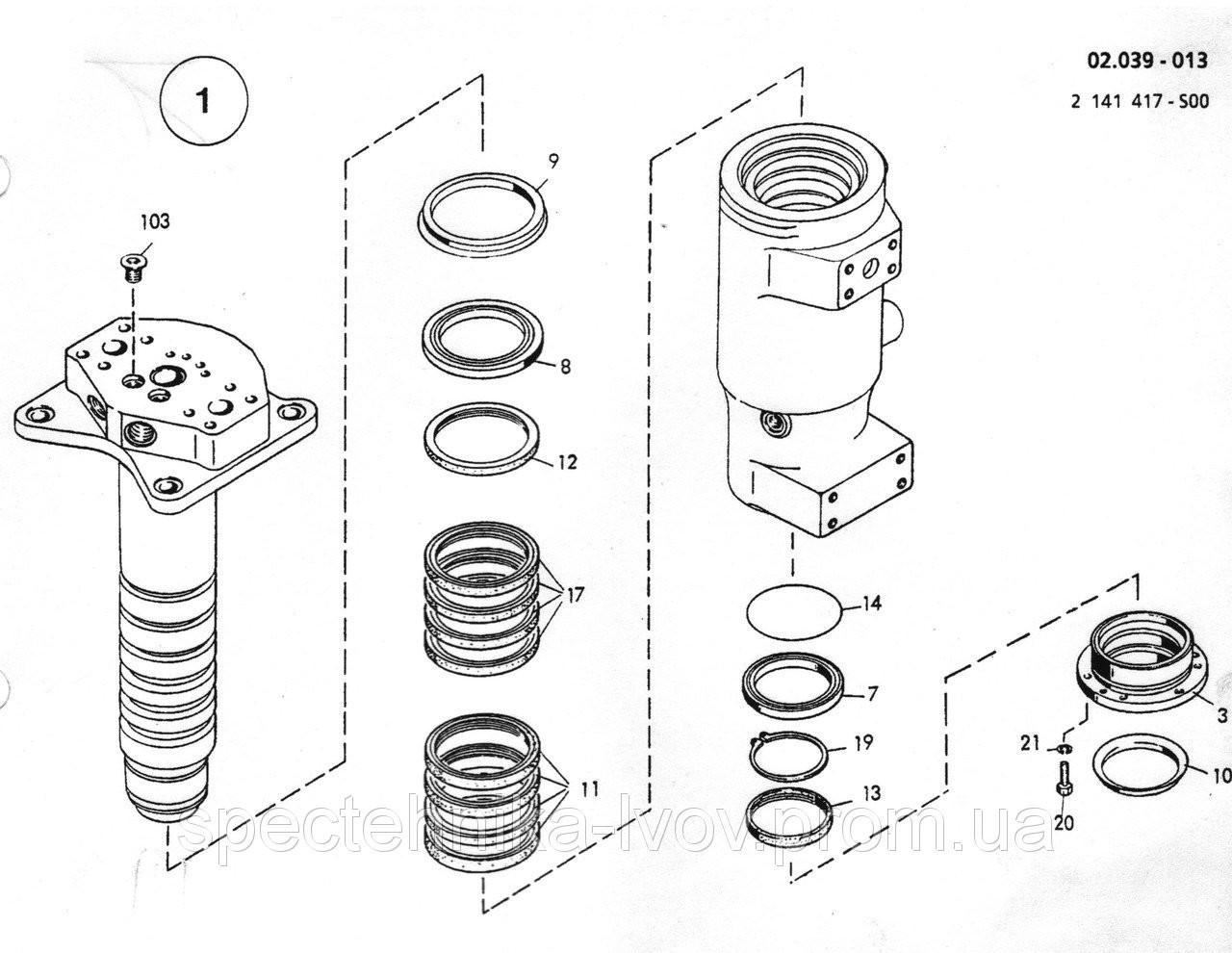 0941392 Ремкомплект поворотной колоны O&K (Orenstein & Koppel) MH CITY ...